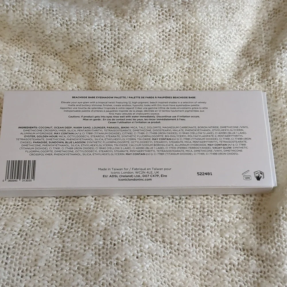 ICONIC London Beachside Babe Eyeshadow Palette, 12x 0.65g/0.27oz